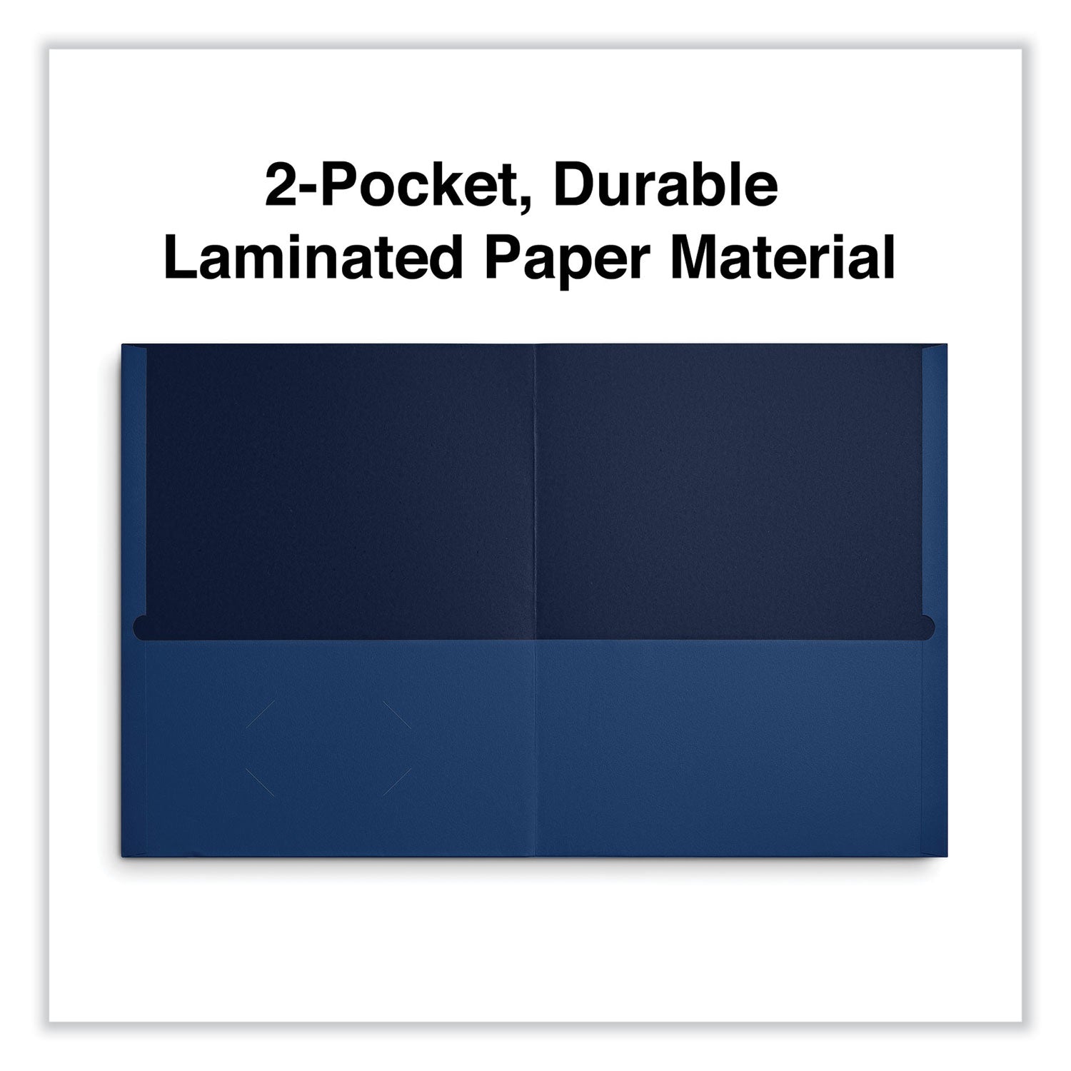 Two-Pocket Portfolio, Embossed Leather Grain Paper, 11 x 8.5, Assorted Colors, 25/Box - 