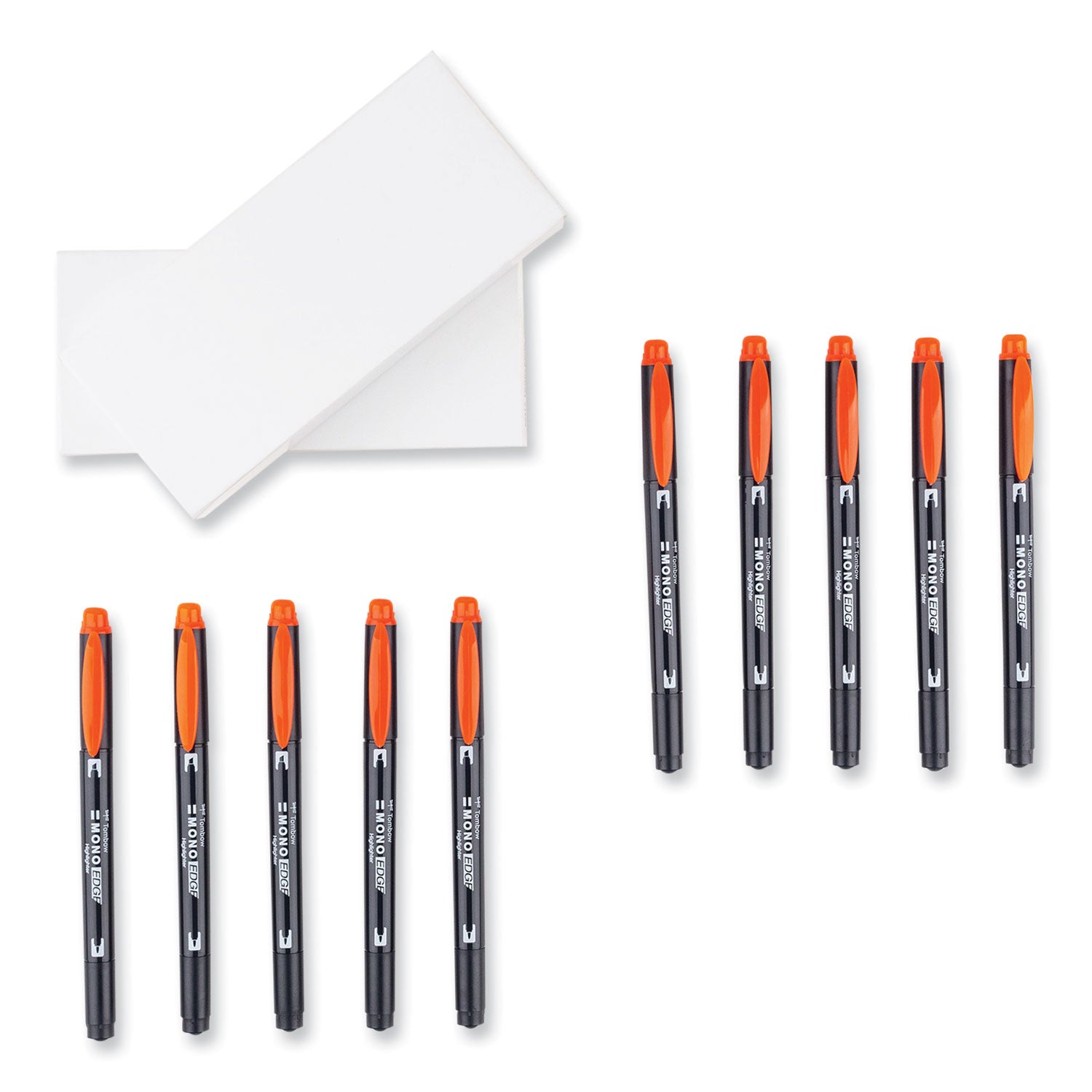Edge Highlighters, Red Ink, Chisel/Bullet Tip, Red Barrel, 10/Box