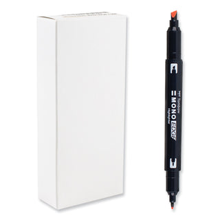 Edge Highlighters, Red Ink, Chisel/Bullet Tip, Red Barrel, 10/Box