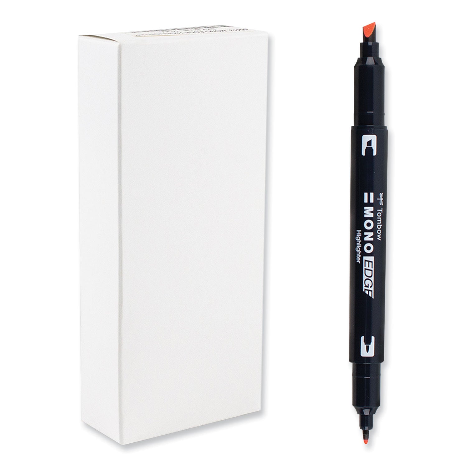 edge-highlighters-red-ink-chisel-bullet-tip-red-barrel-10-box_tom56412 - 1