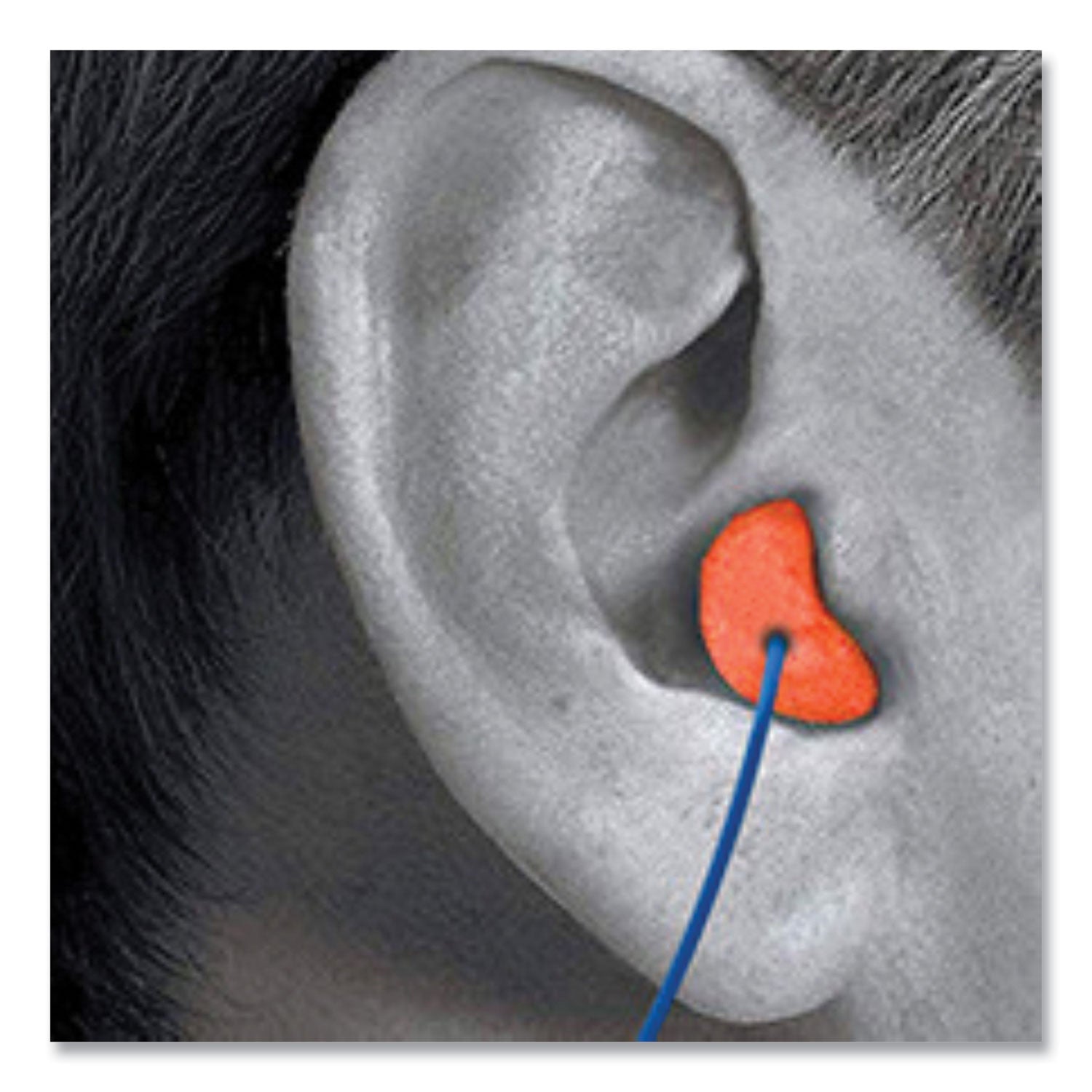 x-treme-corded-disposable-earplugs-corded-one-size-fits-most-32-db-orange-1000-carton_howxtr30 - 2