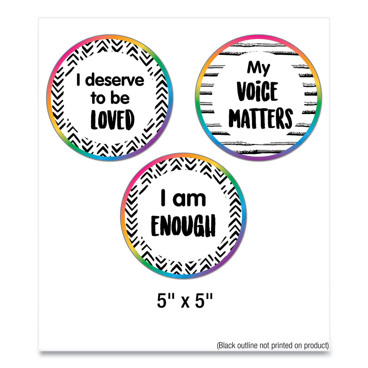 Motivational Bulletin Board Sets, Affirmation Station, Multicolor, 13.8 x 16, 32 Pieces