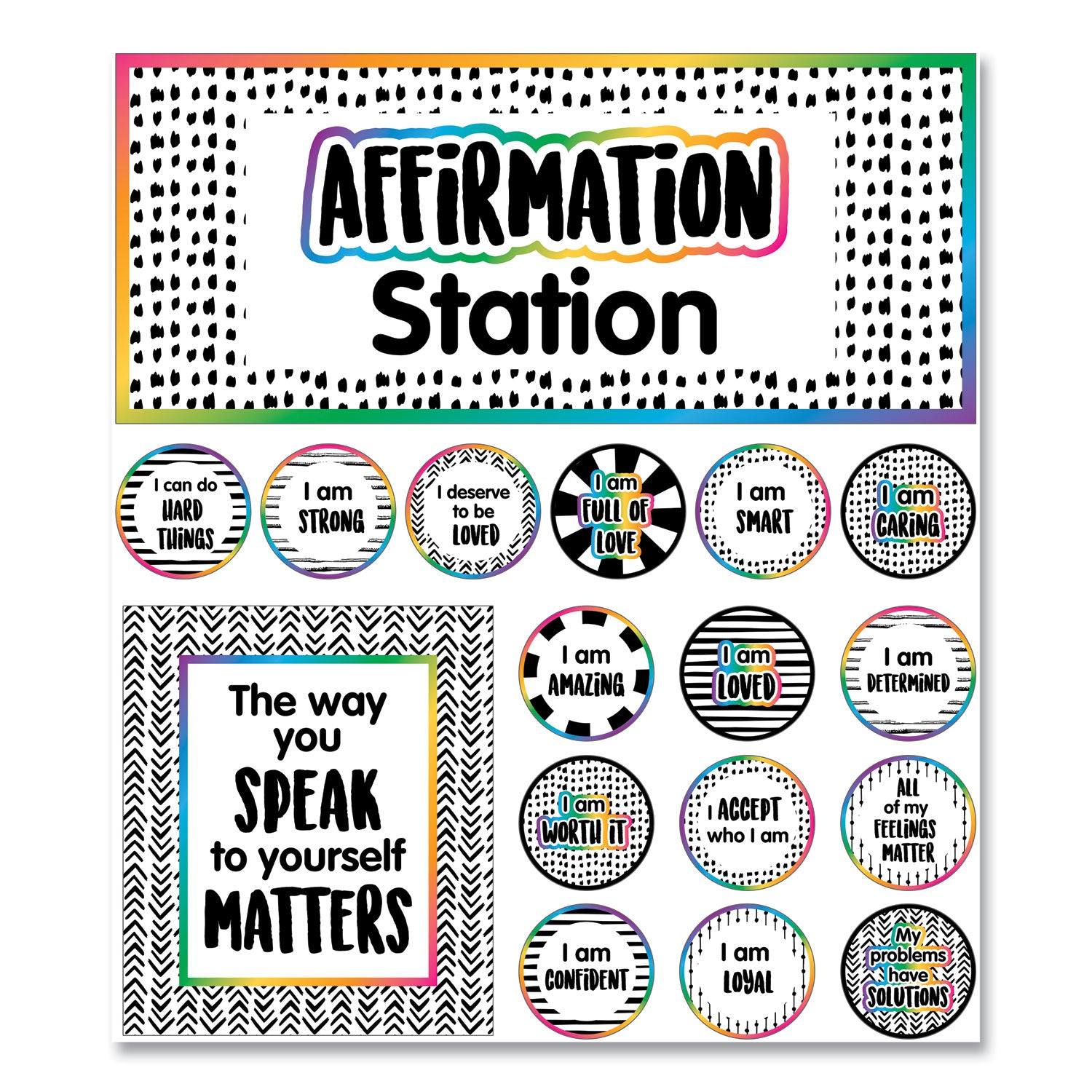 motivational-bulletin-board-sets-affirmation-station-multicolor-138-x-16-32-pieces_cdp110569 - 1