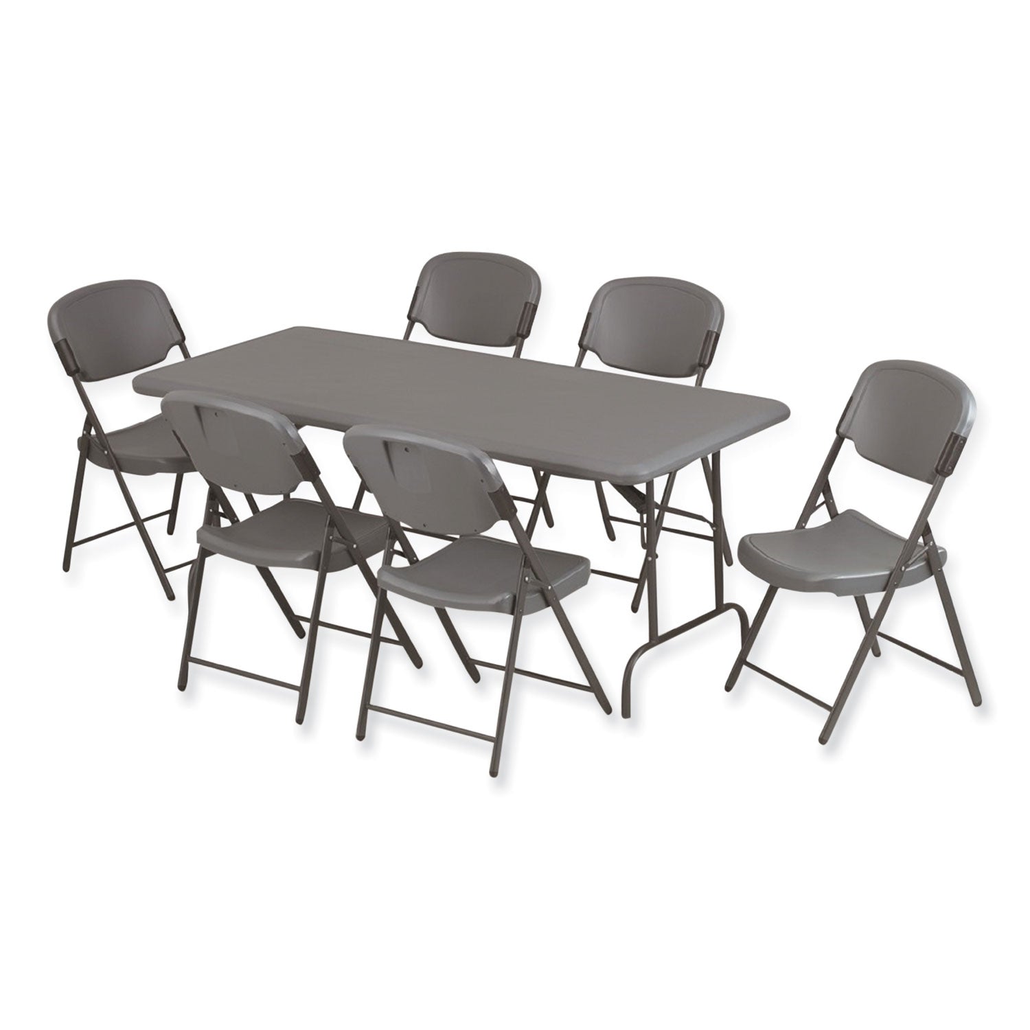 rough-n-ready-commercial-folding-chair-supports-up-to-350-lb-18-seat-height-charcoal-seat-back-charcoal-base-4-pack_ice64037 - 2
