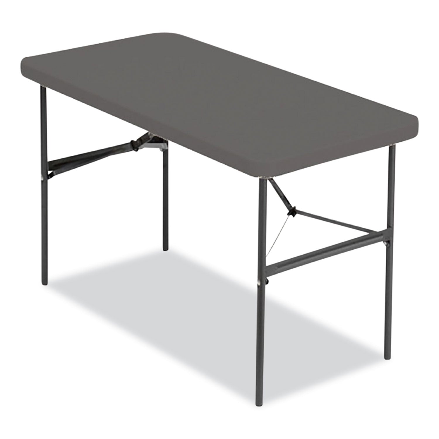 indestructable-commercial-folding-table-rectangular-48-x-24-x-29-charcoal-top-charcoal-base-legs_ice65507 - 1