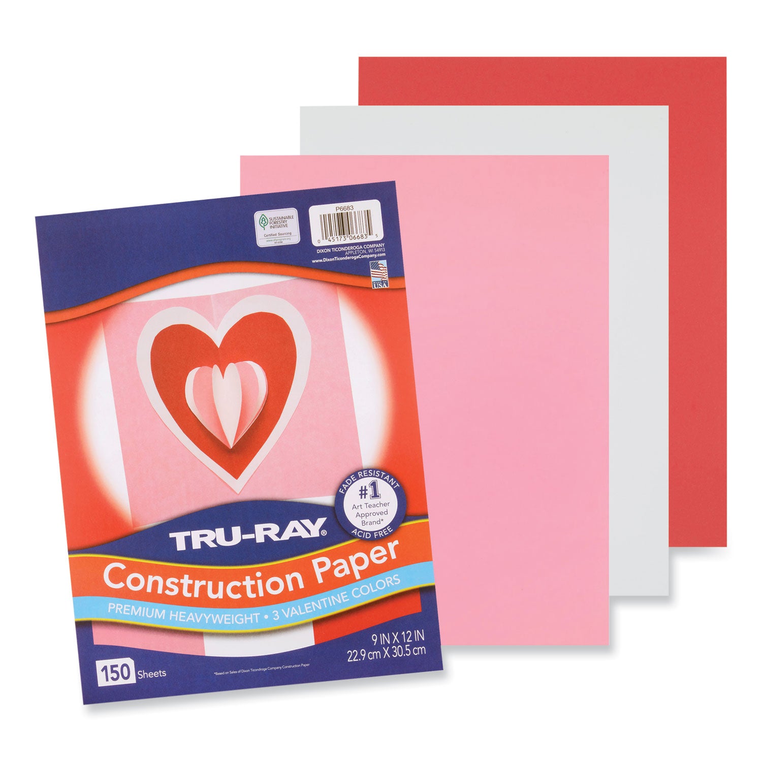 tru-ray-construction-paper-70-lb-text-weight-9-x-12-assorted-valentine-colors-150-pack_pacp6683 - 3