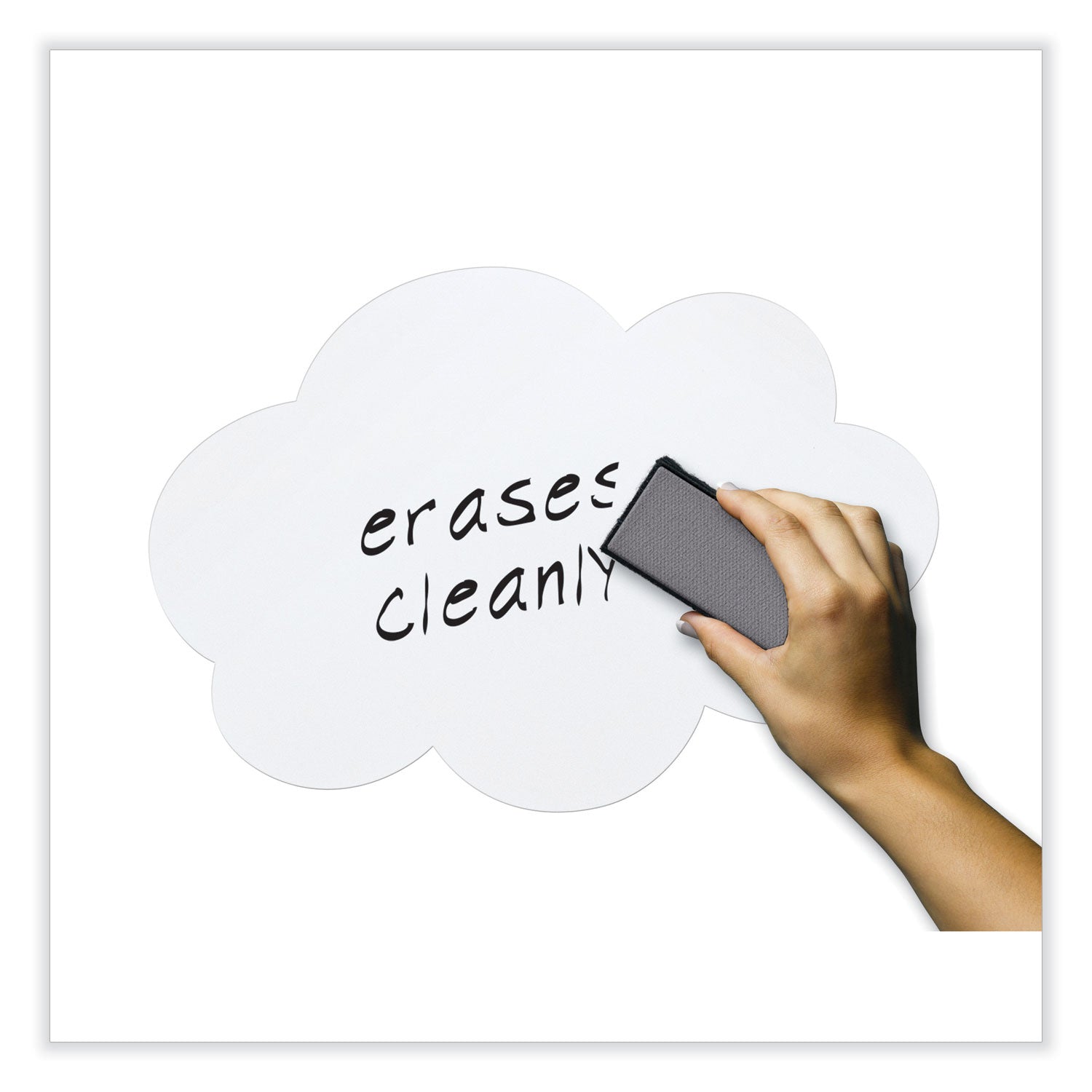 Self Stick Dry Erase Clouds, 7 x 10, White Surface, 10/Pack