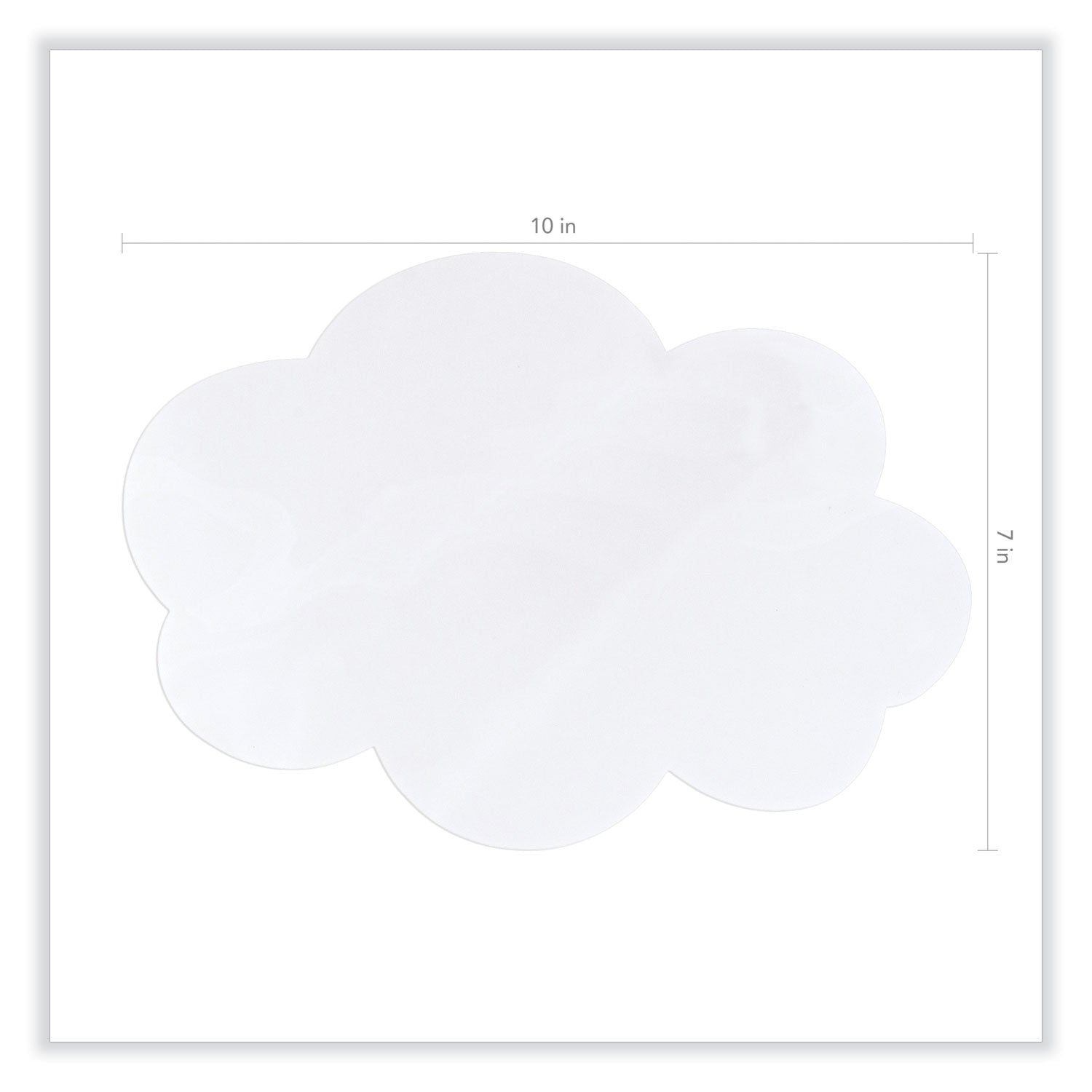 Self Stick Dry Erase Clouds, 7 x 10, White Surface, 10/Pack