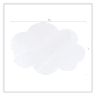 Self Stick Dry Erase Clouds, 7 x 10, White Surface, 10/Pack