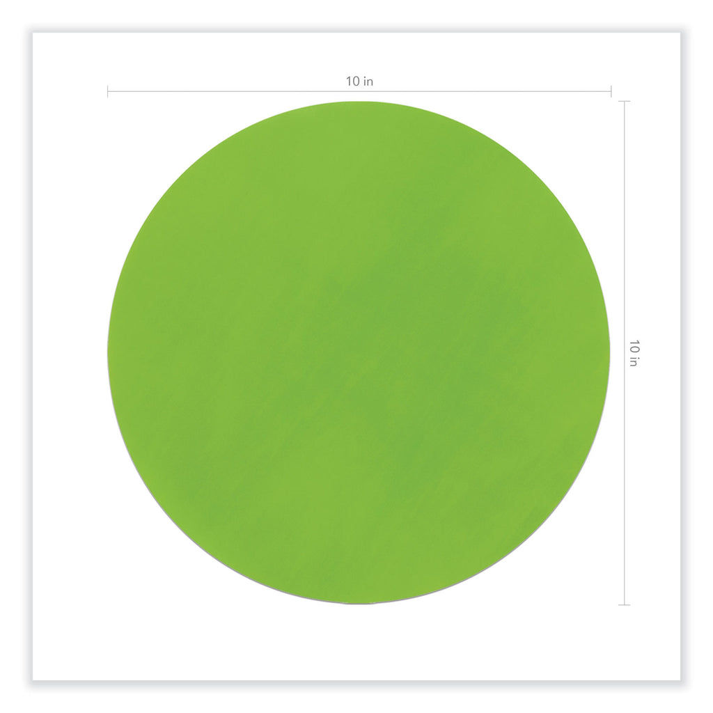 Self Stick Dry Erase Circles, 10 x 10, Blue/Green/Red/White/Yellow Surfaces, 10/Pack