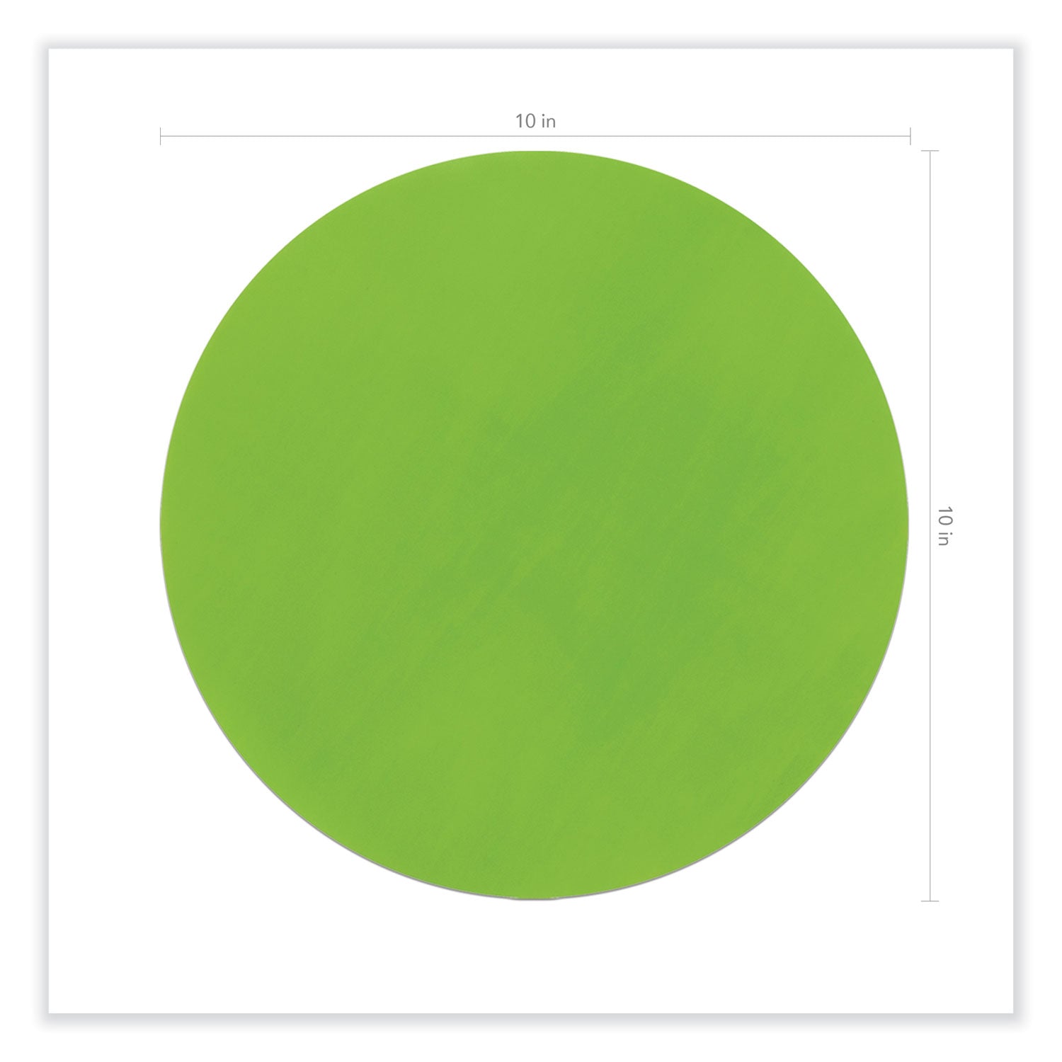 Self Stick Dry Erase Circles, 10 x 10, Blue/Green/Red/White/Yellow Surfaces, 10/Pack