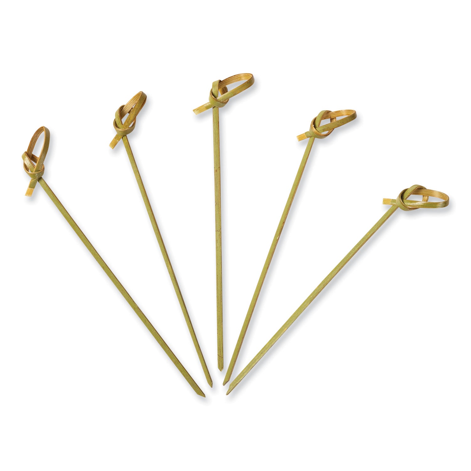 Knotted Bamboo Pick, Natural, 4.5", 100 Pack, 10 Packs/Carton