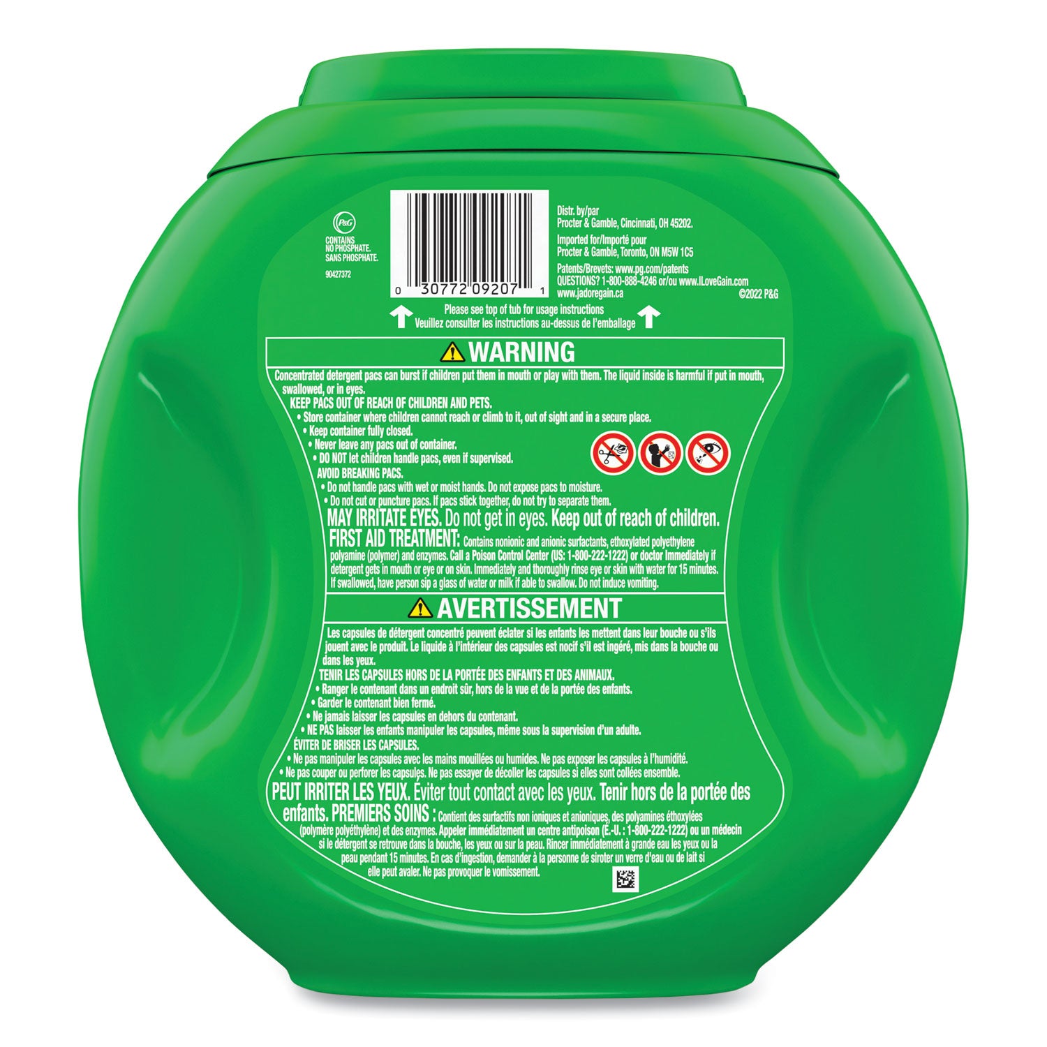 Flings Detergent Pods, Original, 76 Pods/Tub, 4 Tubs/Carton