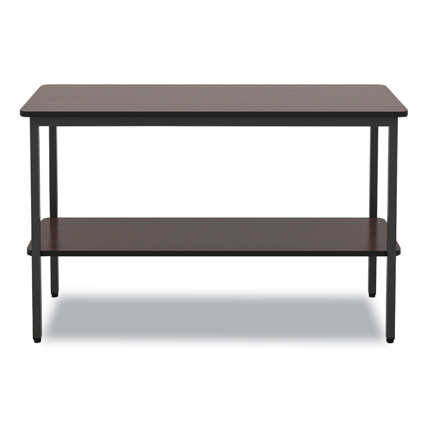 officeworks-one-shelf-utility-table-rectangular-4725-x-177-x-295-walnut-top-black-base-legs_ice69124 - 2