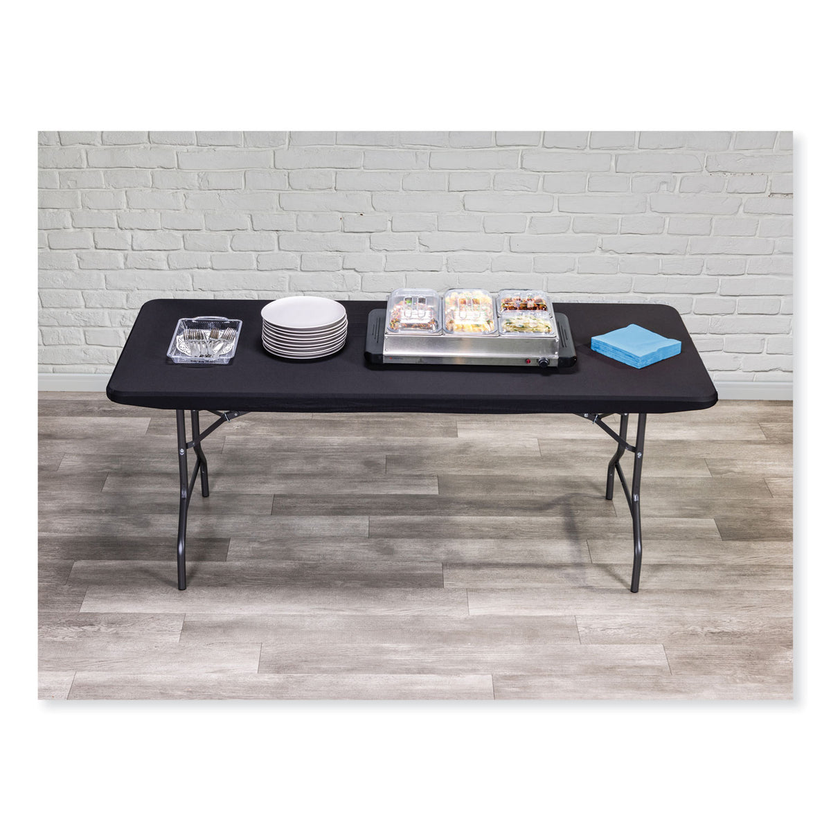 iGear Fabric Table Top Cap Cover, Polyester, 30 x 72, Black