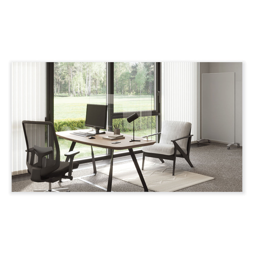 desktop-free-standing-acrylic-protection-screen-59-x-5-x-24-frost_ghedpsf2459f - 2
