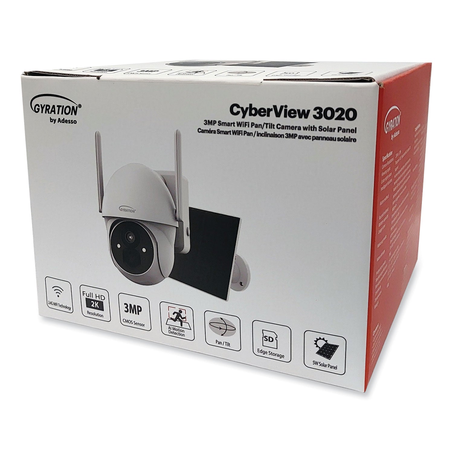 cyberview-3020-3mp-smart-wifi-pan-tilt-camera-with-solar-panel-2304-x-1296-pixels_adecybrview3020 - 3