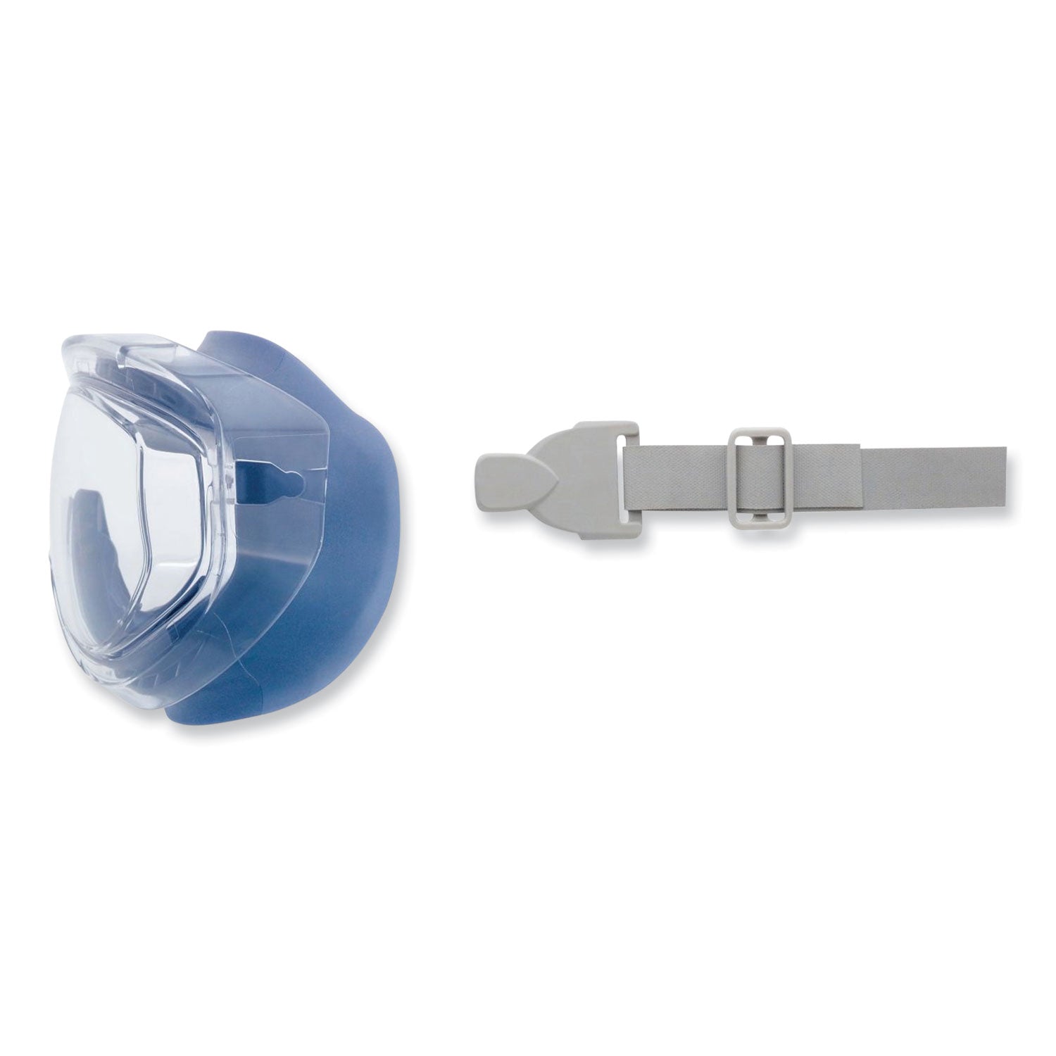 Flex Seal OTG Goggles, Clear HydroShield Anti-Fog/Anti-Scratch Lens, Clear/Navy/Gray Frame