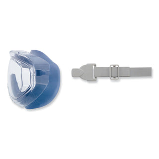 Flex Seal OTG Goggles, Clear HydroShield Anti-Fog/Anti-Scratch Lens, Clear/Navy/Gray Frame