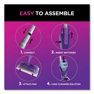 WetJet Mop Starter Kit with 10 Pads and 1 Cleaner, 11.3 x 5.4 Head, Silver Handle