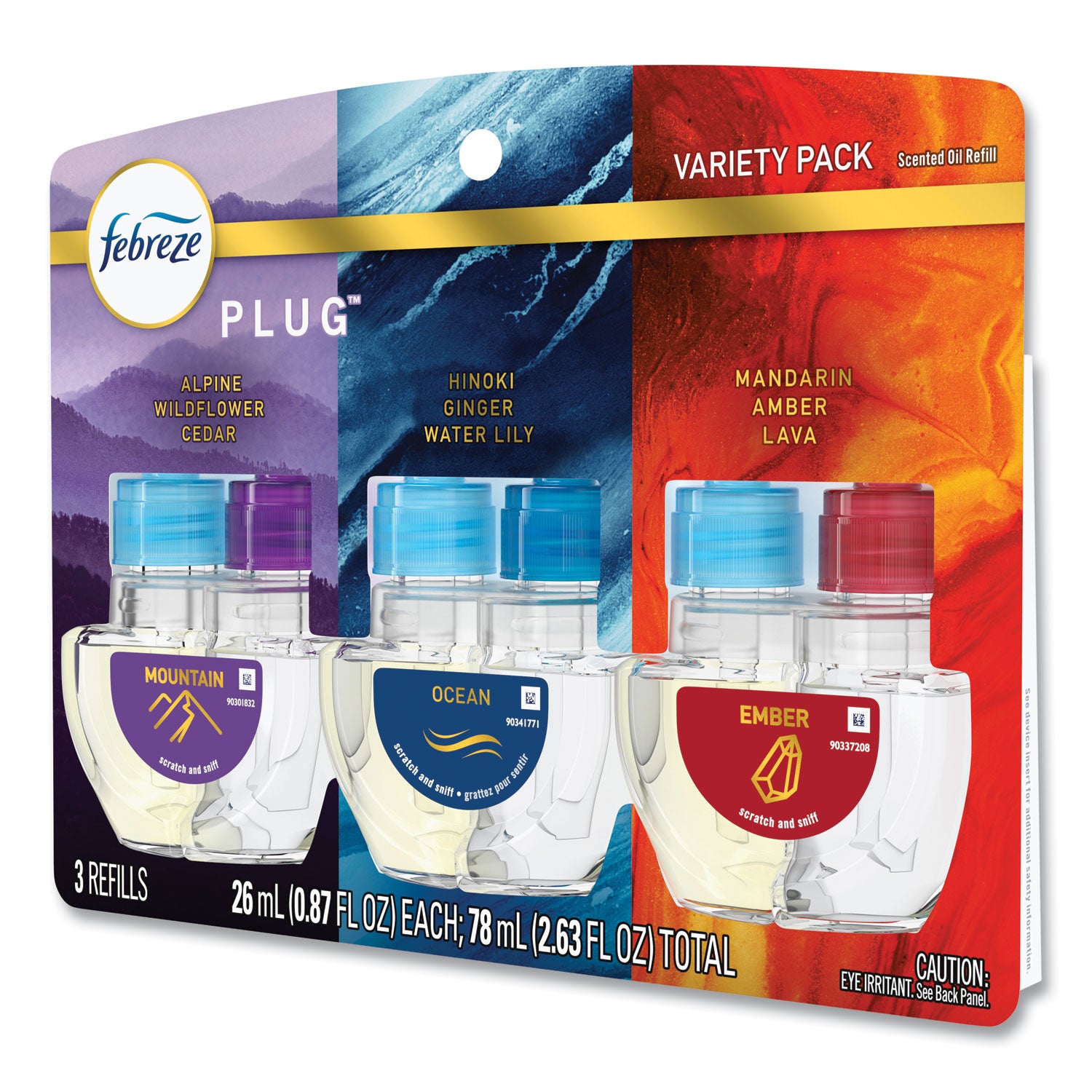 plug-air-freshener-refills-263-oz-alpine-wildflower-cedar-hinoki-ginger-water-lily-mandarin-amber-lava-3-pk-6-pk-carton_pgc10202 - 4