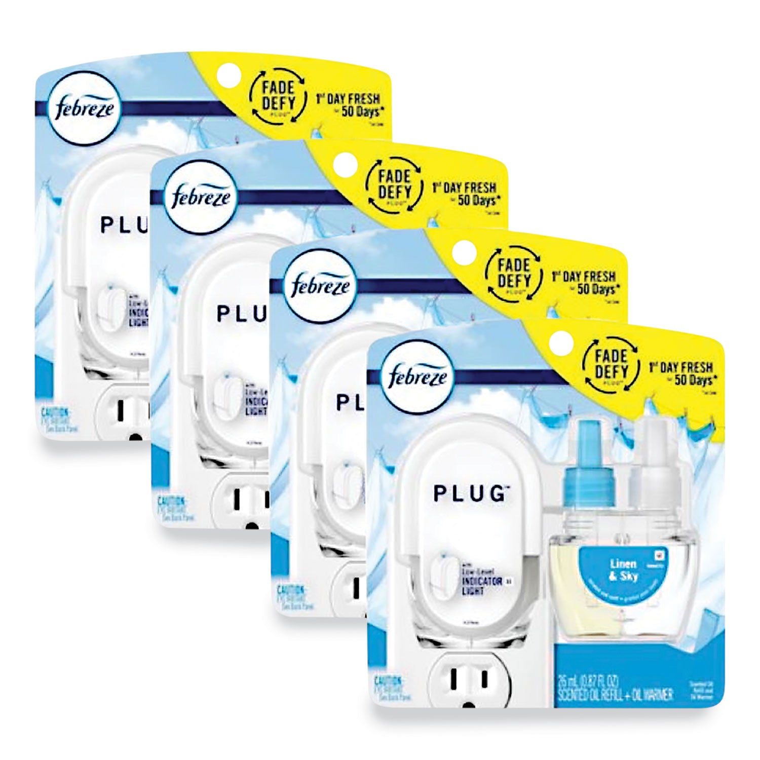 PLUG Air Freshener Warmer Start Kit, 6.54 x 2.99 x 5.98, Clear/White, 4/Carton - 1
