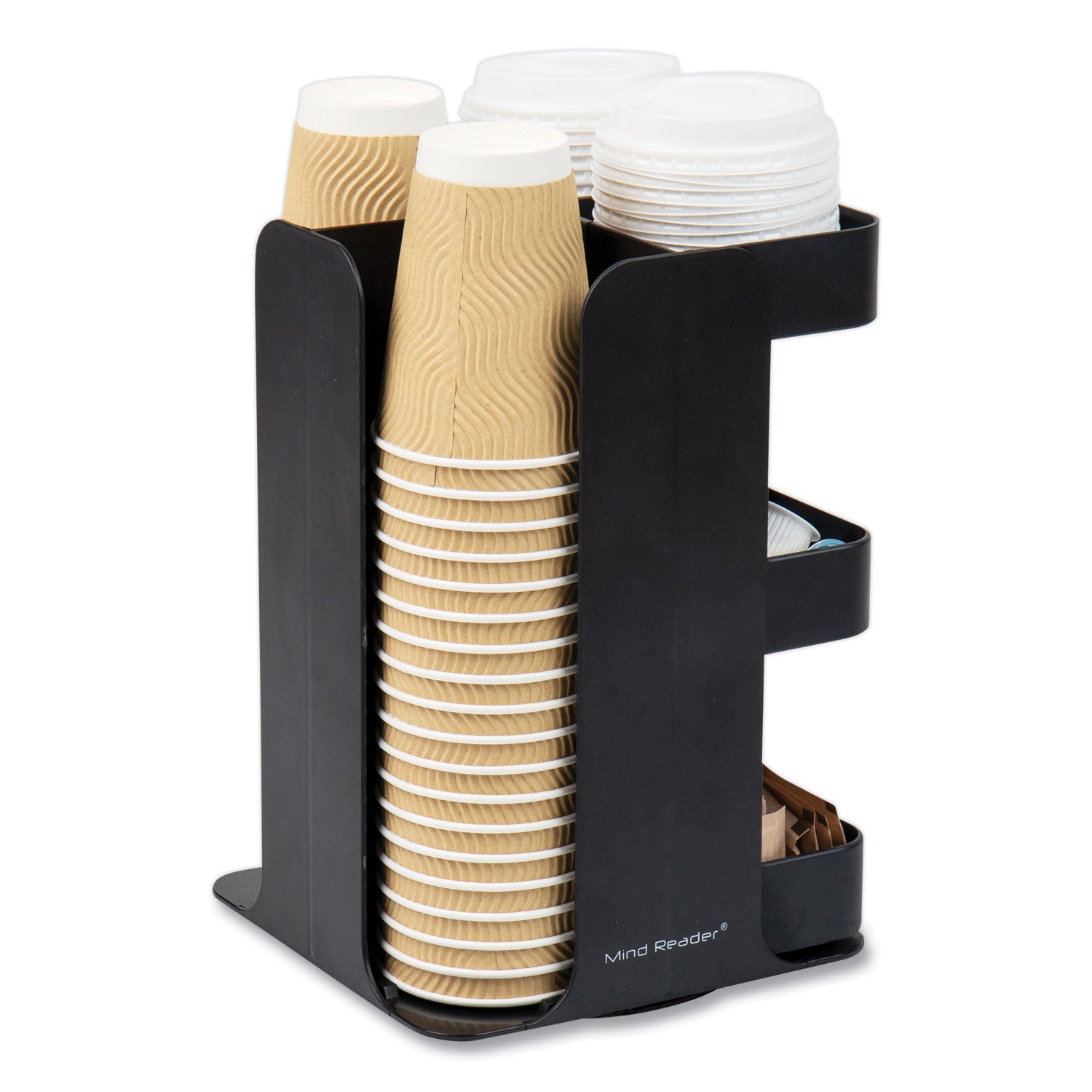 anchor-collection-8-compartment-coffee-cup-lid-and-condiment-carousel-countertop-organizer-8-x-8-x-12-black_emscupospinblk - 3