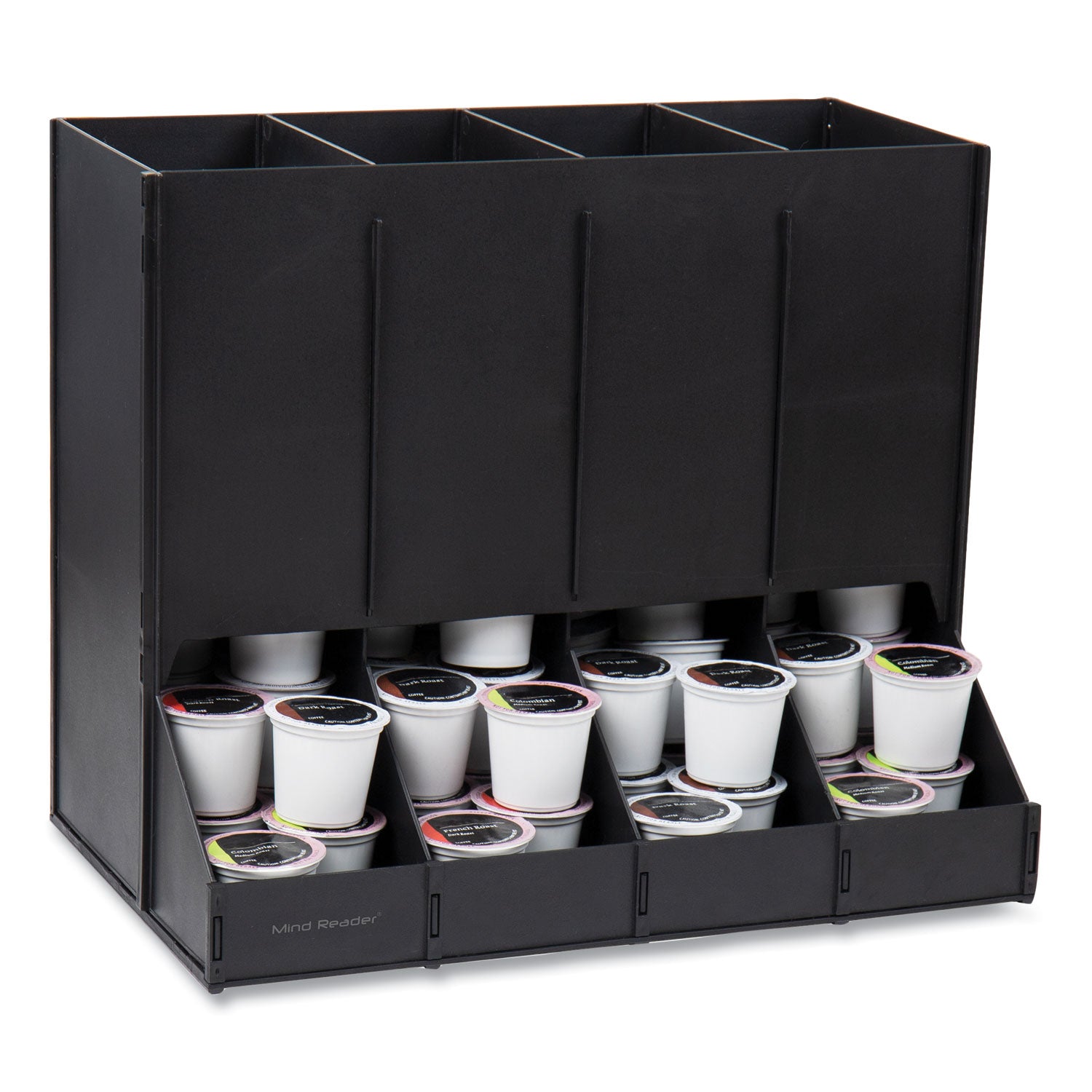 anchor-collection-4-compartment-single-serve-pod-countertop-dispenser-1425-x-9-x-1215-black_emscpodbkblk - 2