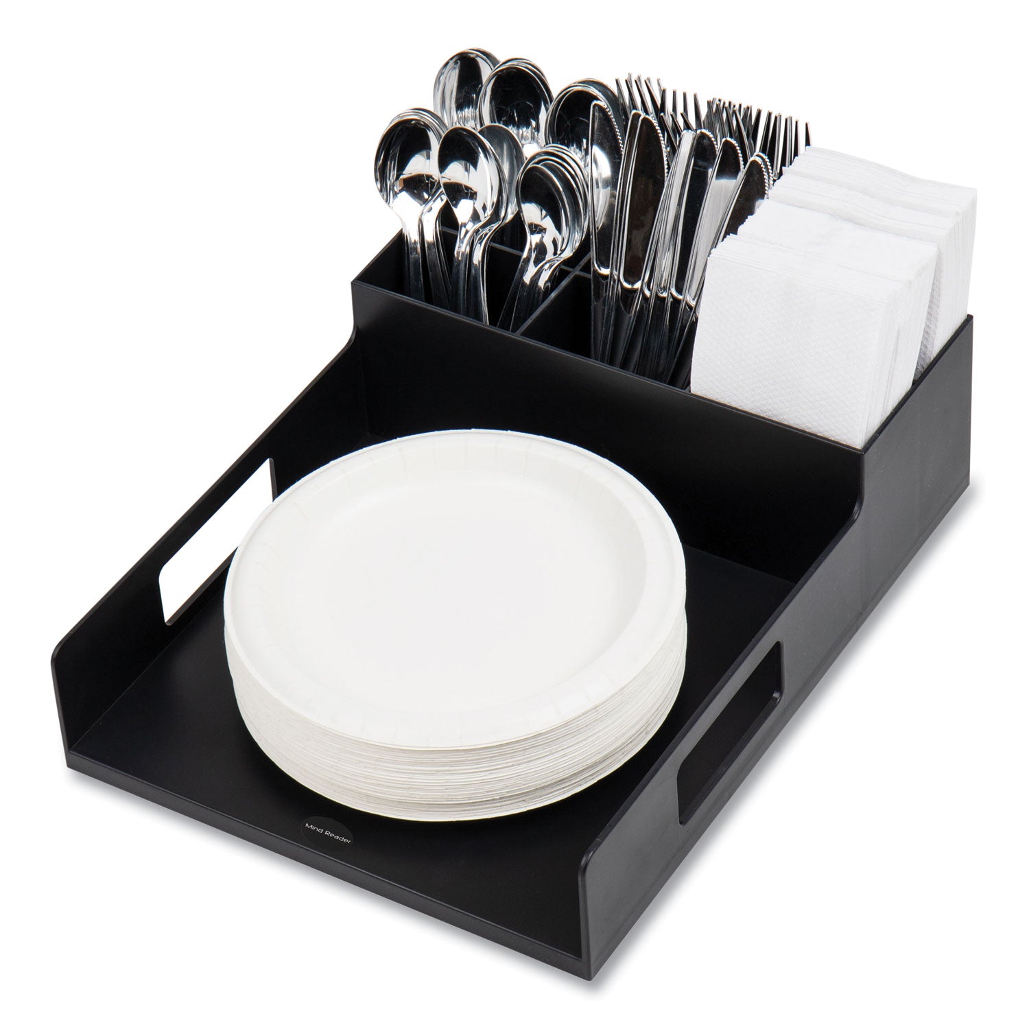 network-collection-utensil-napkin-and-plate-countertop-organizer-152-x-115-x-445-plastic-black_emspsnaputblk - 3