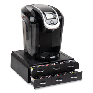 2-Tier 6-Drawer Single Serve Coffee Pod Drawer, 14 x 12.25 x 4.75, Black