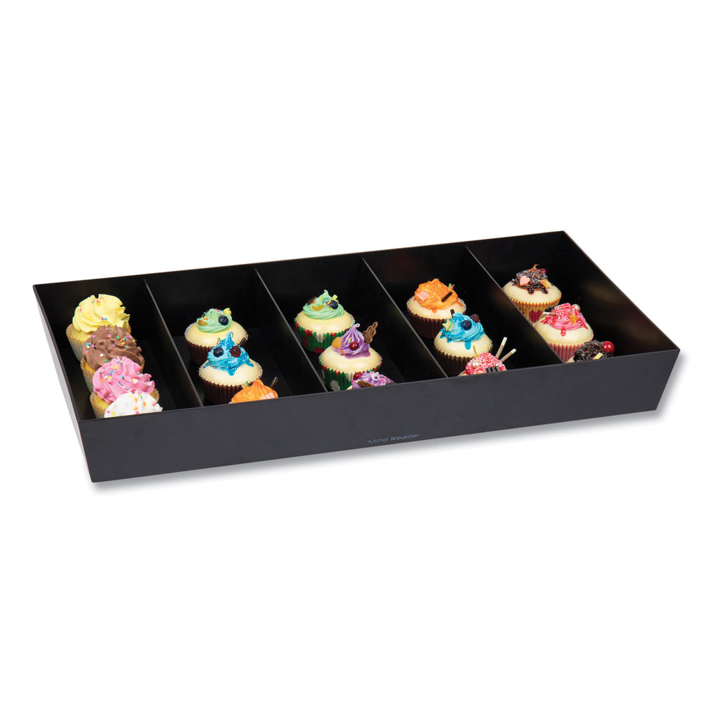 Anchor Collection 5-Compartment Snack Organizer, 12 x 24 x 3.25, Black