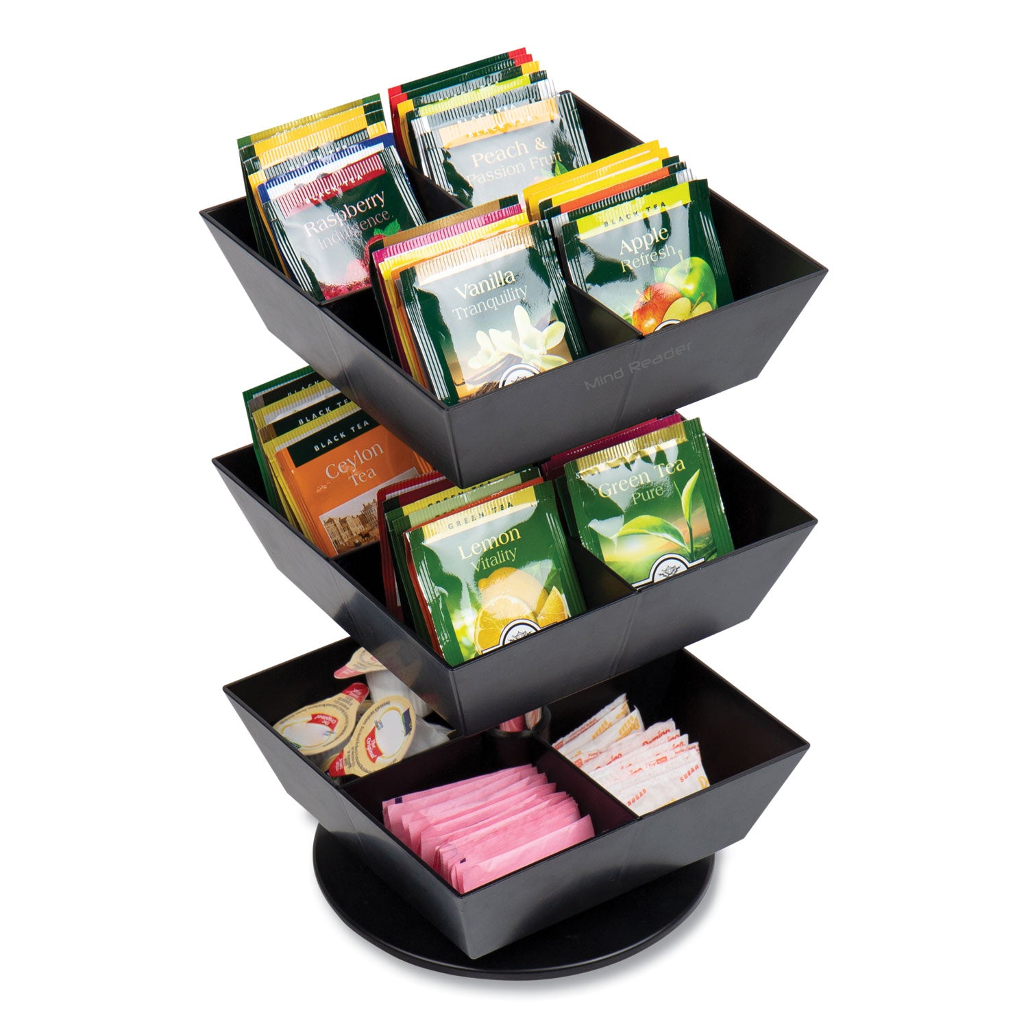 anchor-collection-3-tier-12-compartment-tea-and-condiment-carousel-countertop-organizer-675-x-675-x-115-black_emsteaswiv3tblk - 4