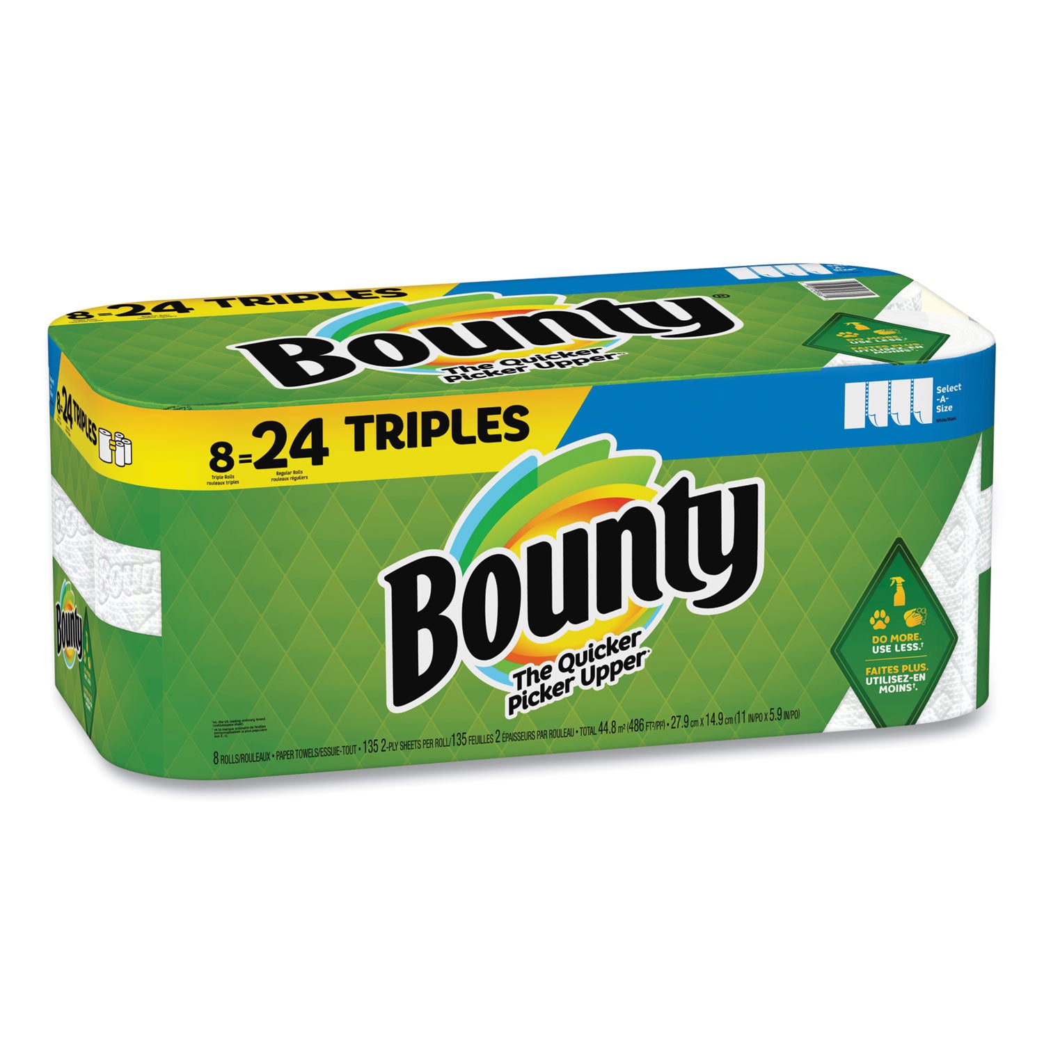 select-a-size-kitchen-roll-paper-towels-2-ply-white-6-x-11-135-sheets-roll-8-triple-rolls-carton_pgc05661 - 8