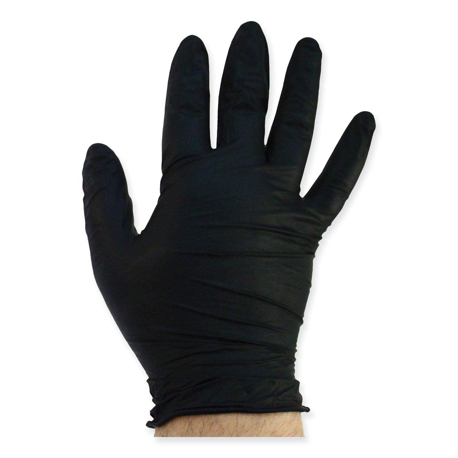 ProGuard Powder Free Nitrile Gloves, Large, Black, 100/Box