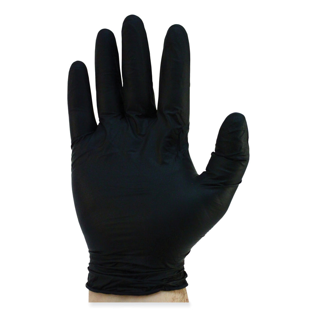 ProGuard Powder Free Nitrile Gloves, Large, Black, 100/Box