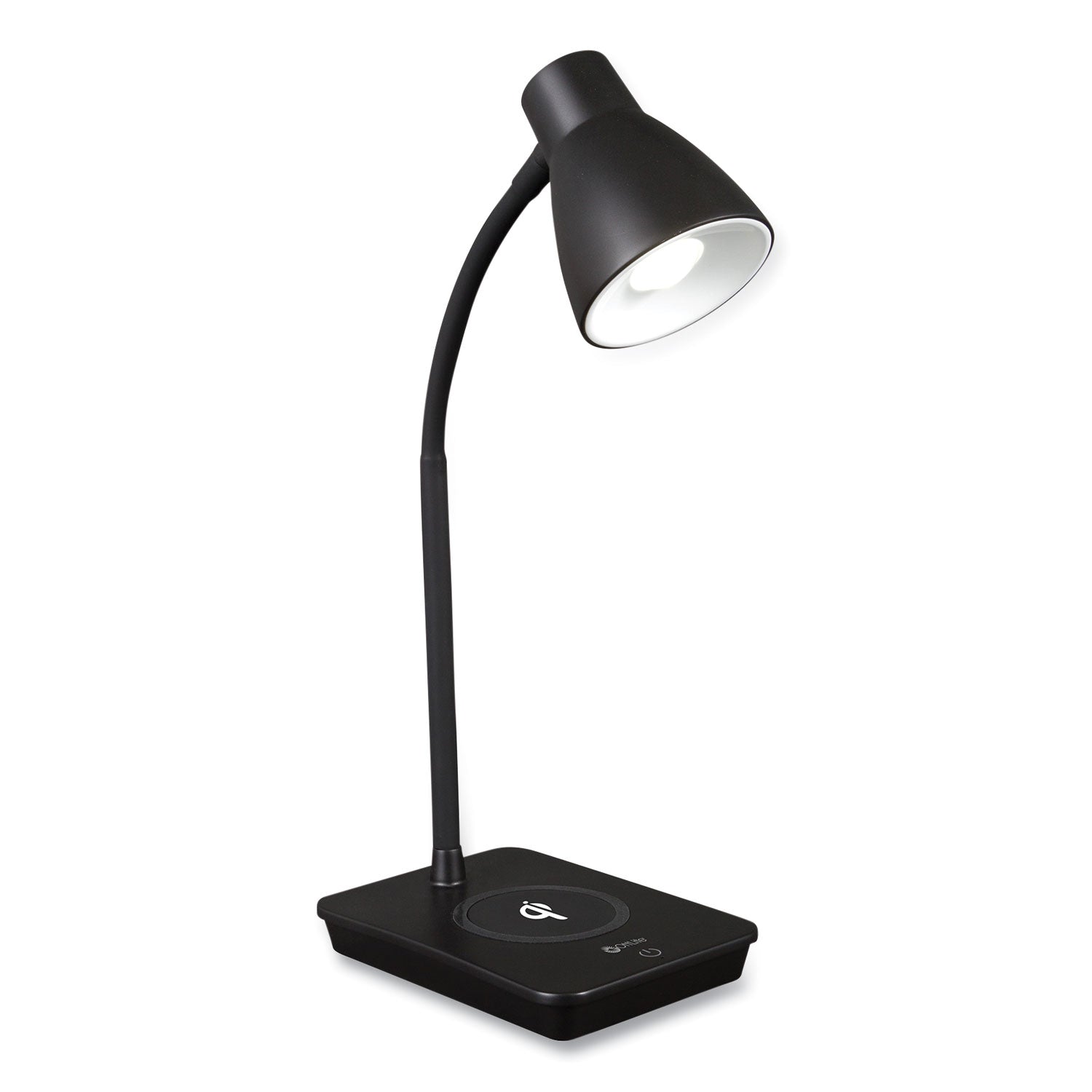 Wellness Series Infuse LED Desk Lamp with Wireless and USB Charging, 15.5" High, Black, Ships in 4-6 Business Days