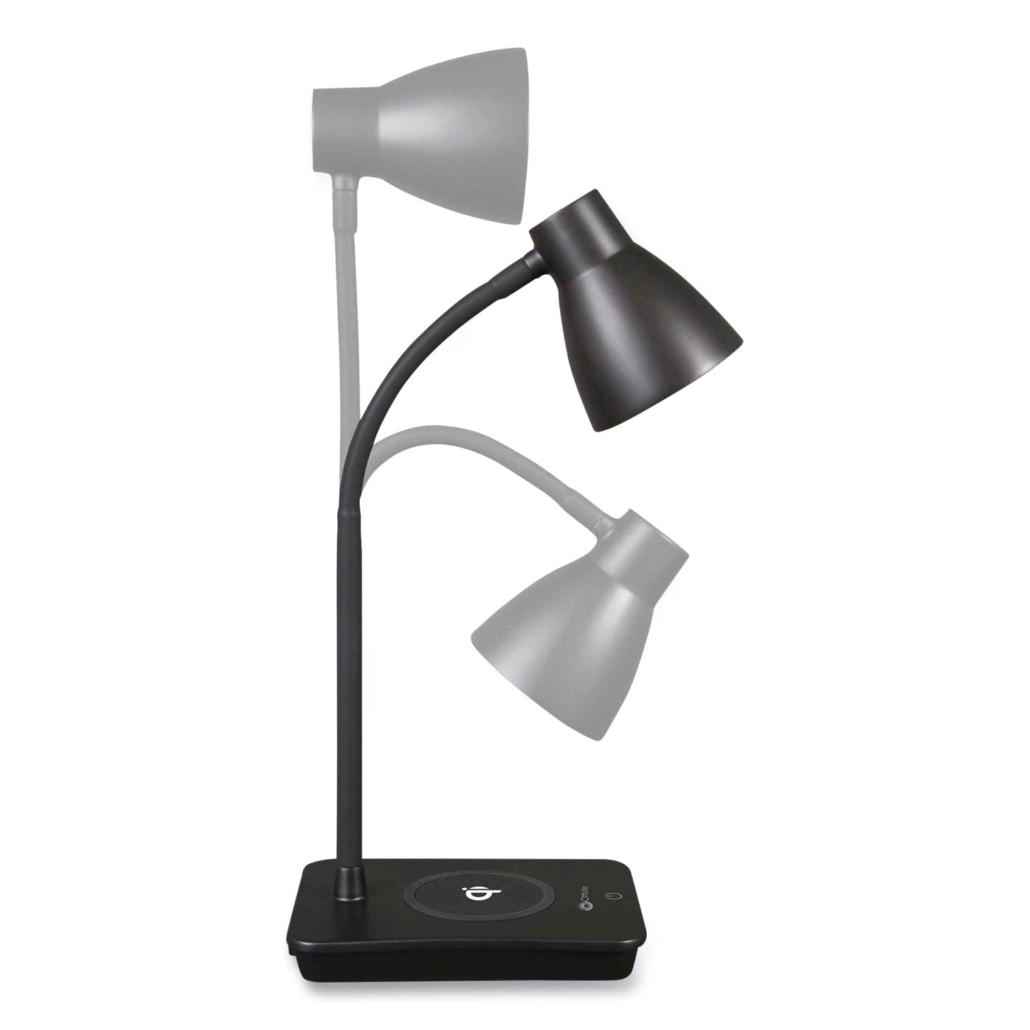 Wellness Series Infuse LED Desk Lamp with Wireless and USB Charging, 15.5" High, Black, Ships in 4-6 Business Days