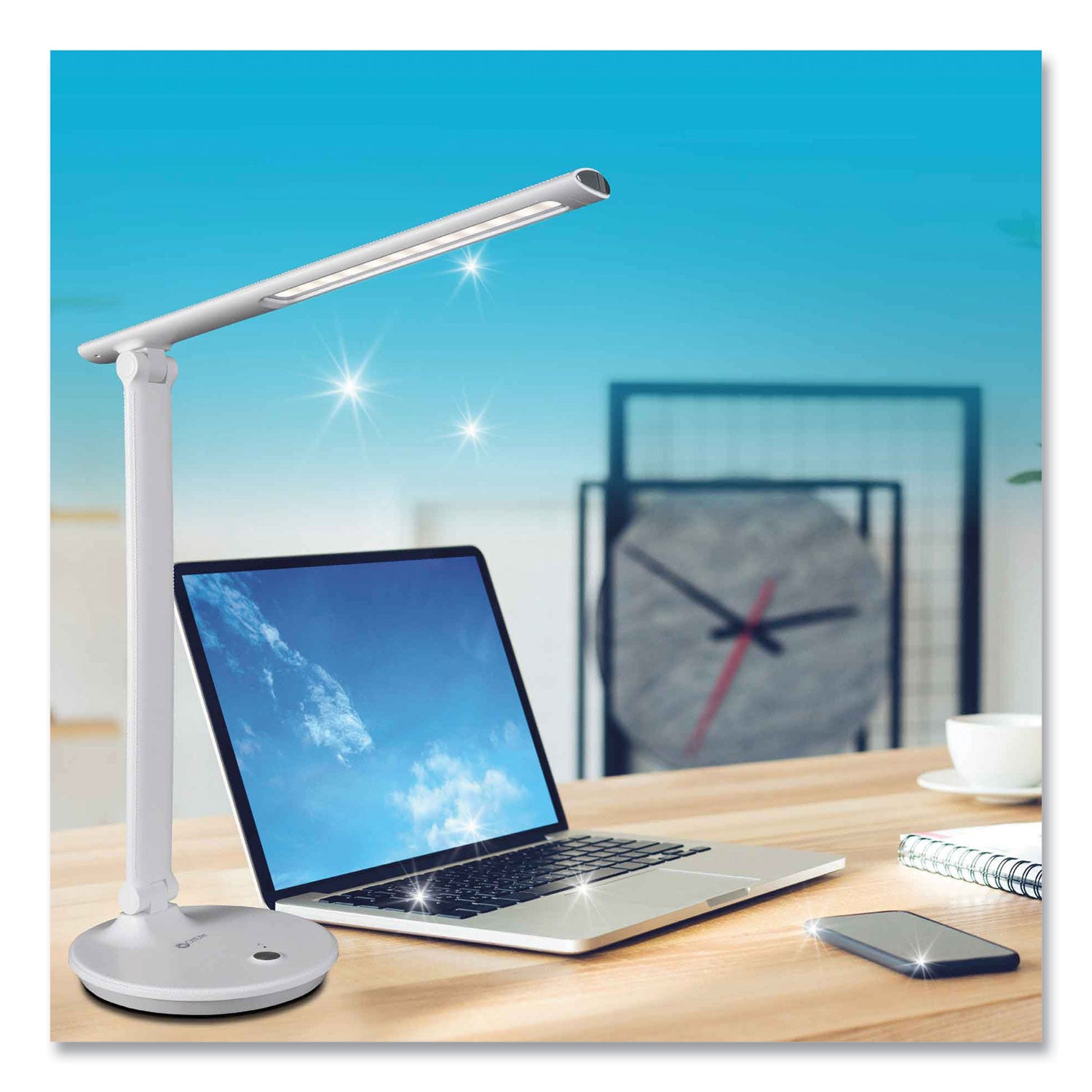 Wellness Series Sanitizing Emerge LED Desk Lamp, 23" High, White, Ships in 4-6 Business Days