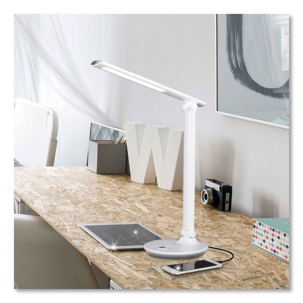 Wellness Series Sanitizing Emerge LED Desk Lamp, 23" High, White, Ships in 4-6 Business Days