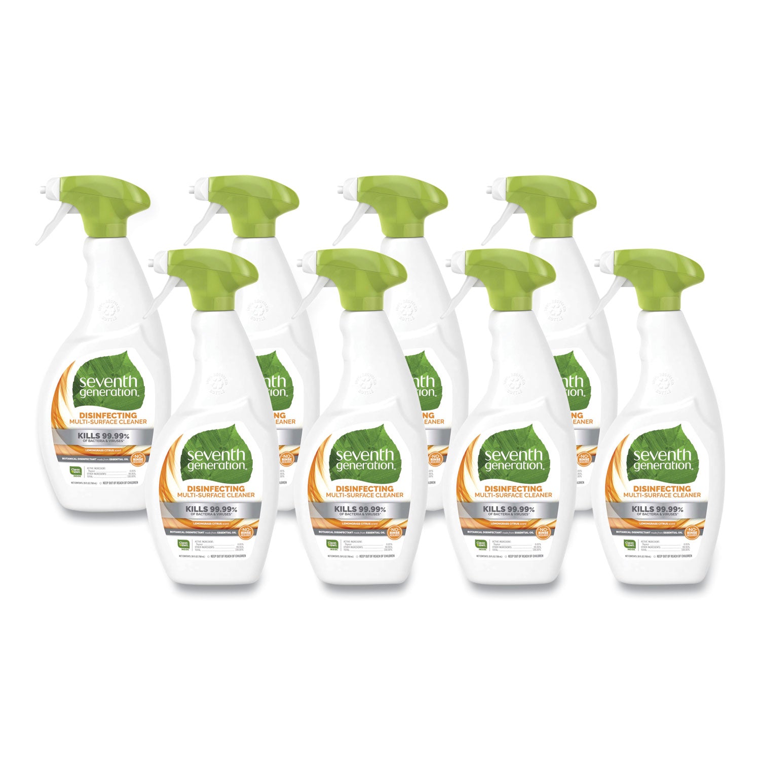 Botanical Disinfecting Multi-Surface Cleaner, 26 oz Spray Bottle, 8/Carton - 