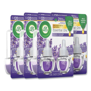 Scented Oil Refill, Lavender and Chamomile, 0.67 oz, 2/Pack, 6 Packs/Carton - 