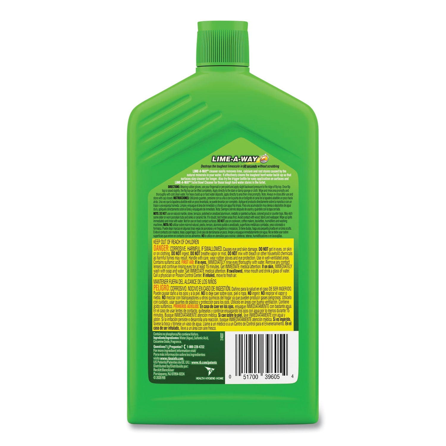 Lime, Calcium and Rust Remover, 28 oz Bottle, 6/Carton