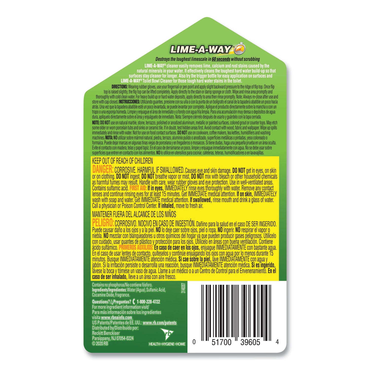 Lime, Calcium and Rust Remover, 28 oz Bottle, 6/Carton