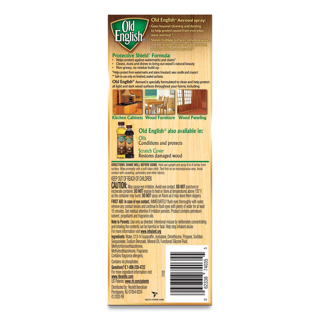 Furniture Polish, Fresh Lemon Scent, 12.5 oz Aerosol Spray