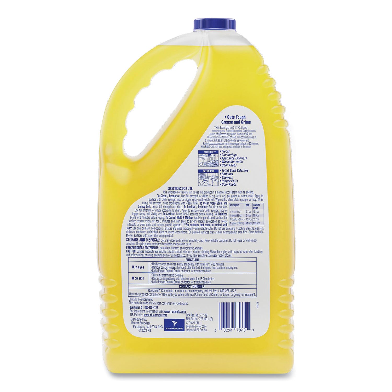 clean-and-fresh-multi-surface-cleaner-sparkling-lemon-and-sunflower-essence-144-oz-bottle-4-carton_rac77617 - 3
