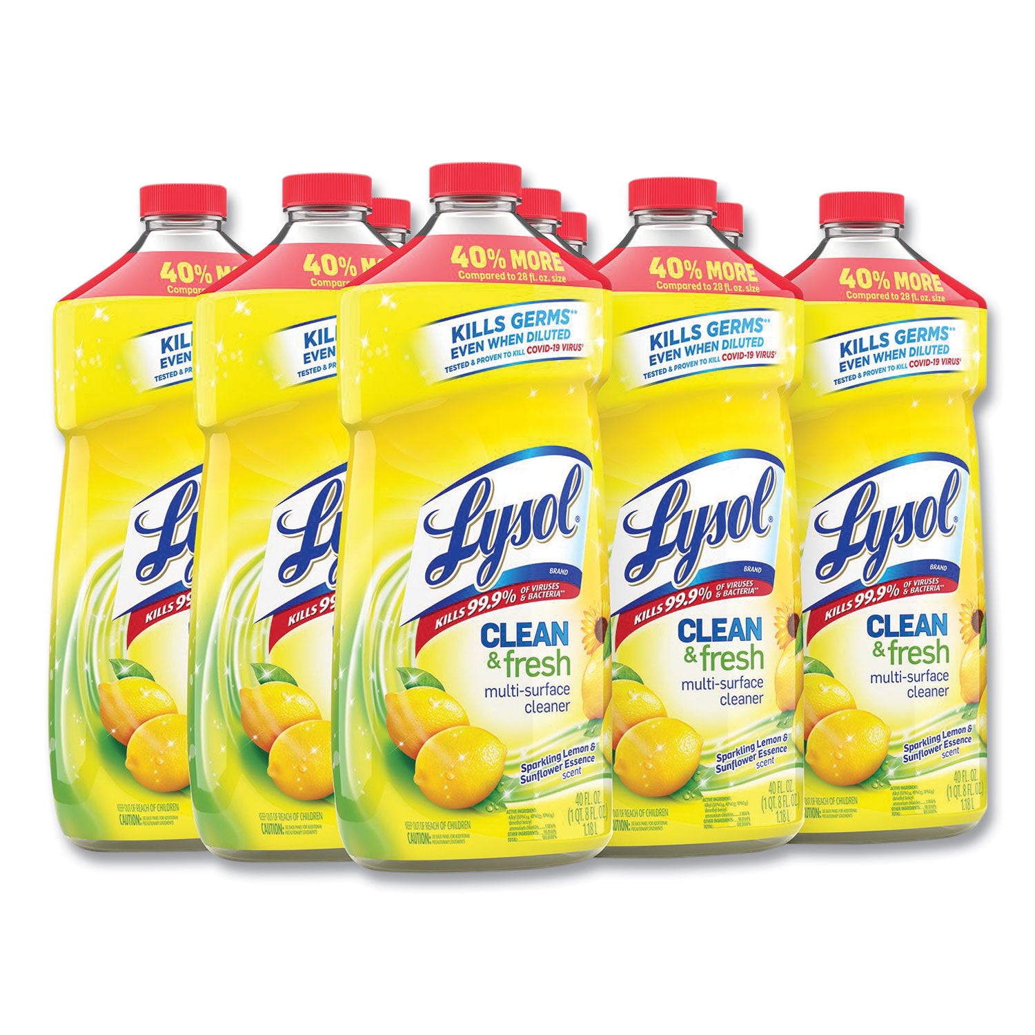 clean-and-fresh-multi-surface-cleaner-sparkling-lemon-and-sunflower-essence-40-oz-bottle-9-carton_rac78626ct - 1