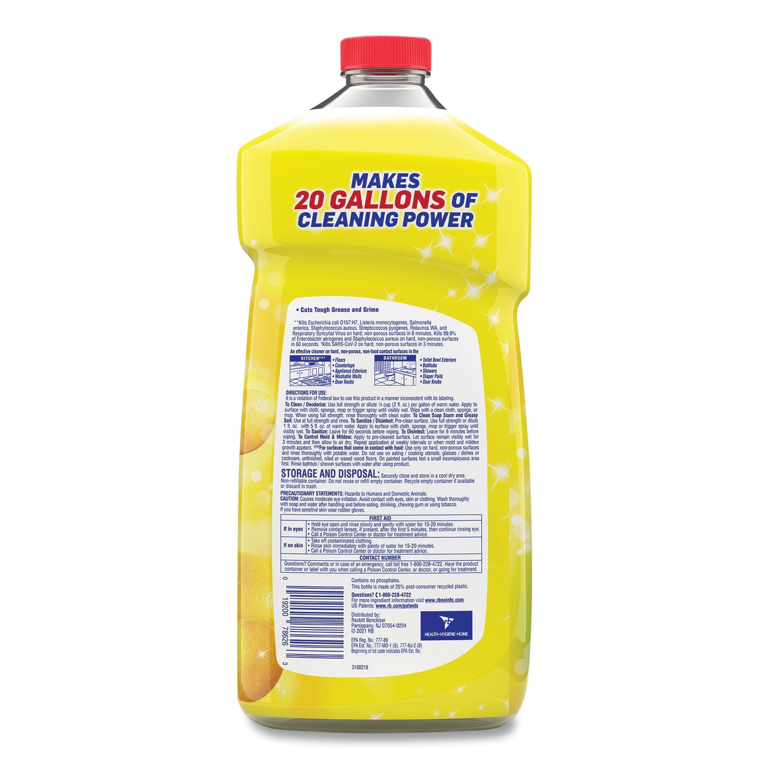 clean-and-fresh-multi-surface-cleaner-sparkling-lemon-and-sunflower-essence-40-oz-bottle-9-carton_rac78626ct - 3