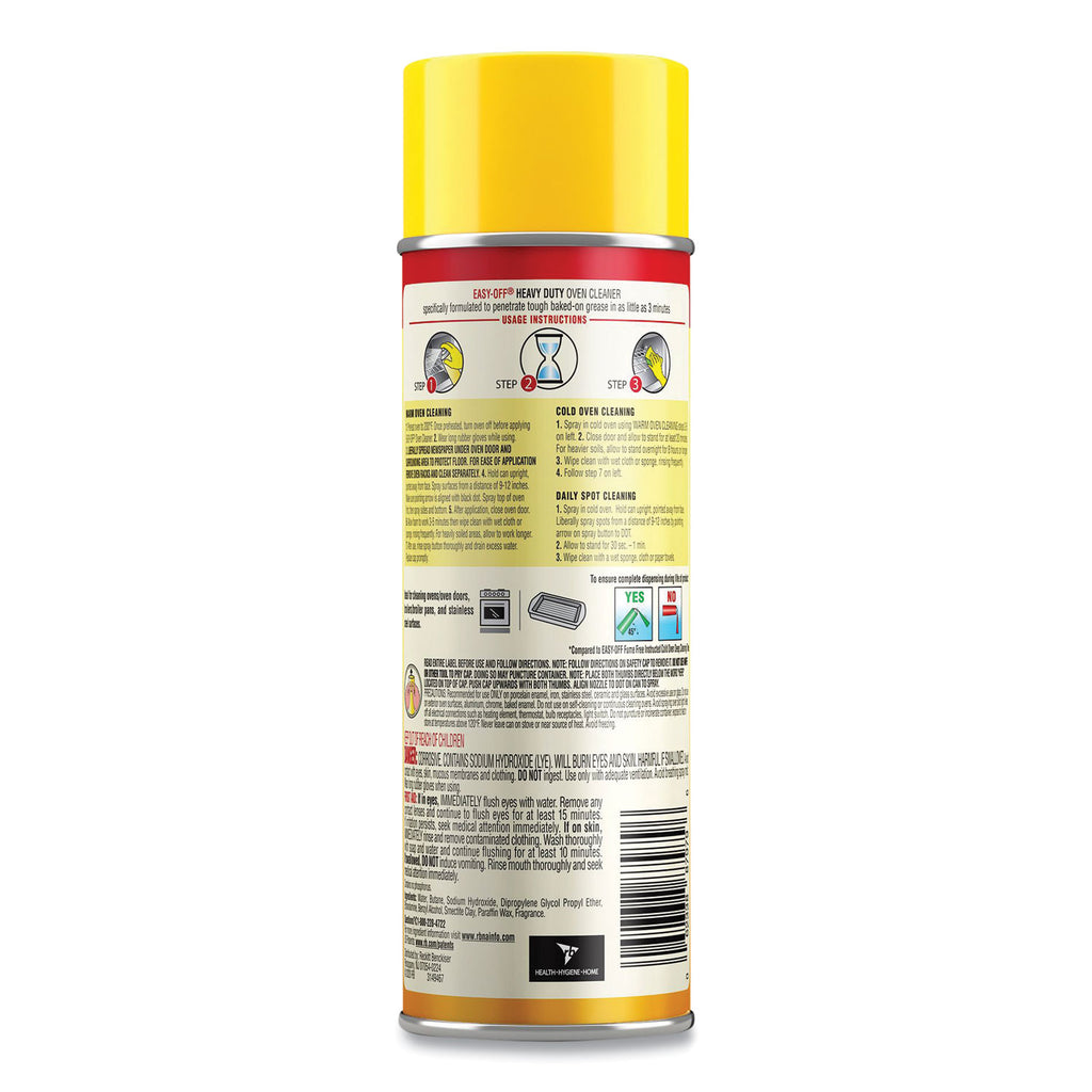 Heavy Duty Oven Cleaner, Fresh Scent, Foam, 14.5 oz Aerosol Spray, 12/Carton