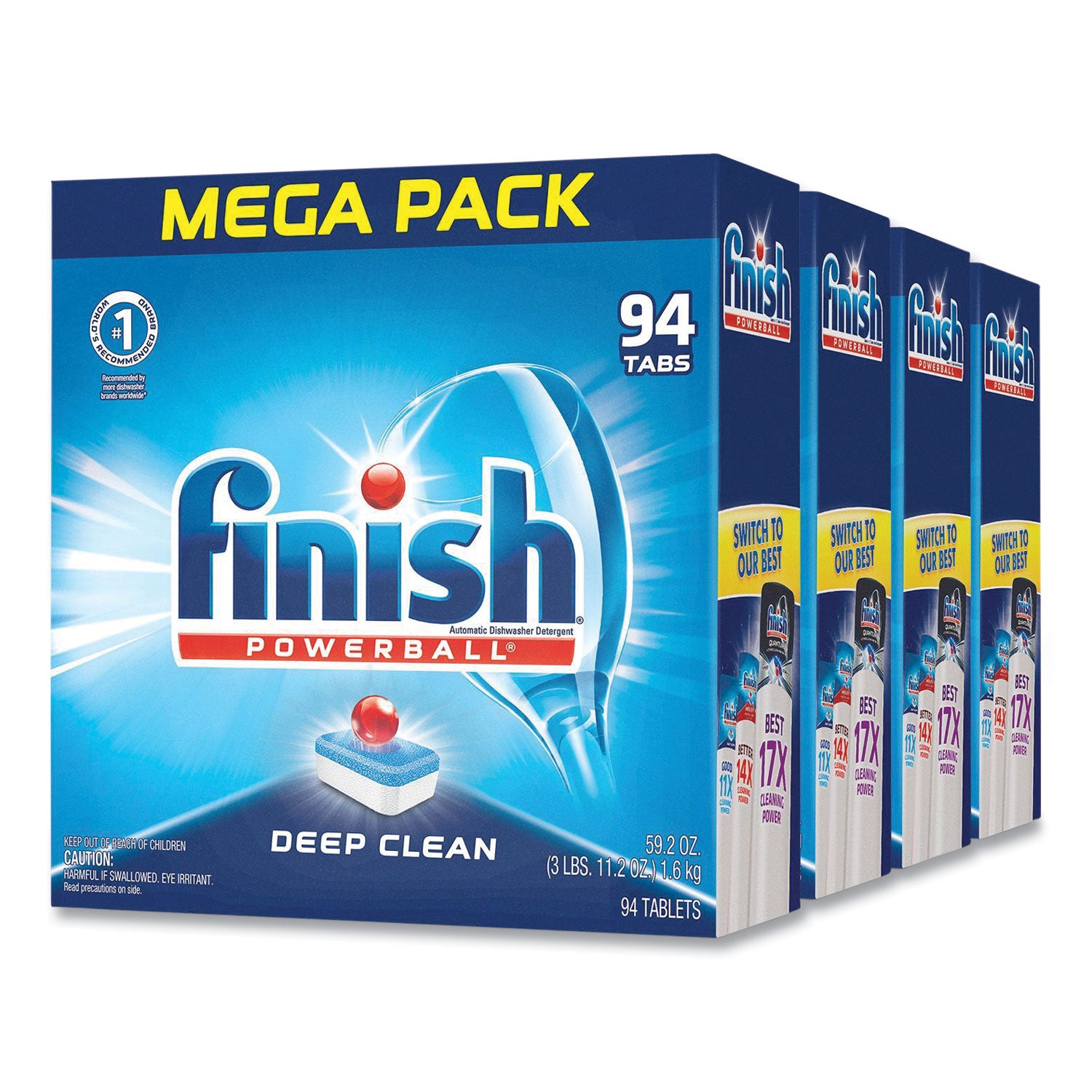 Powerball Dishwasher Tabs, Fresh Scent, 94/Box
