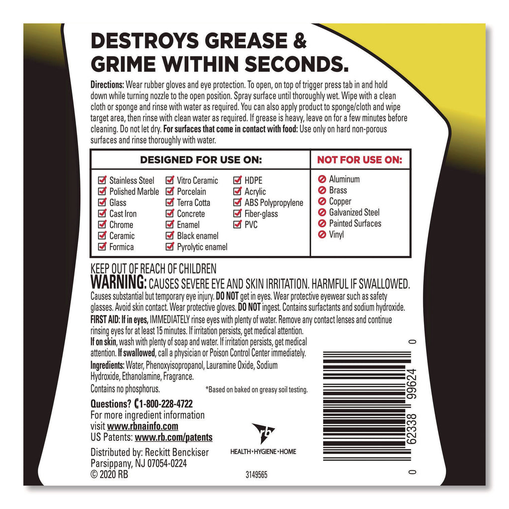 Heavy Duty Cleaner Degreaser, 32 oz Spray Bottle, 6/Carton